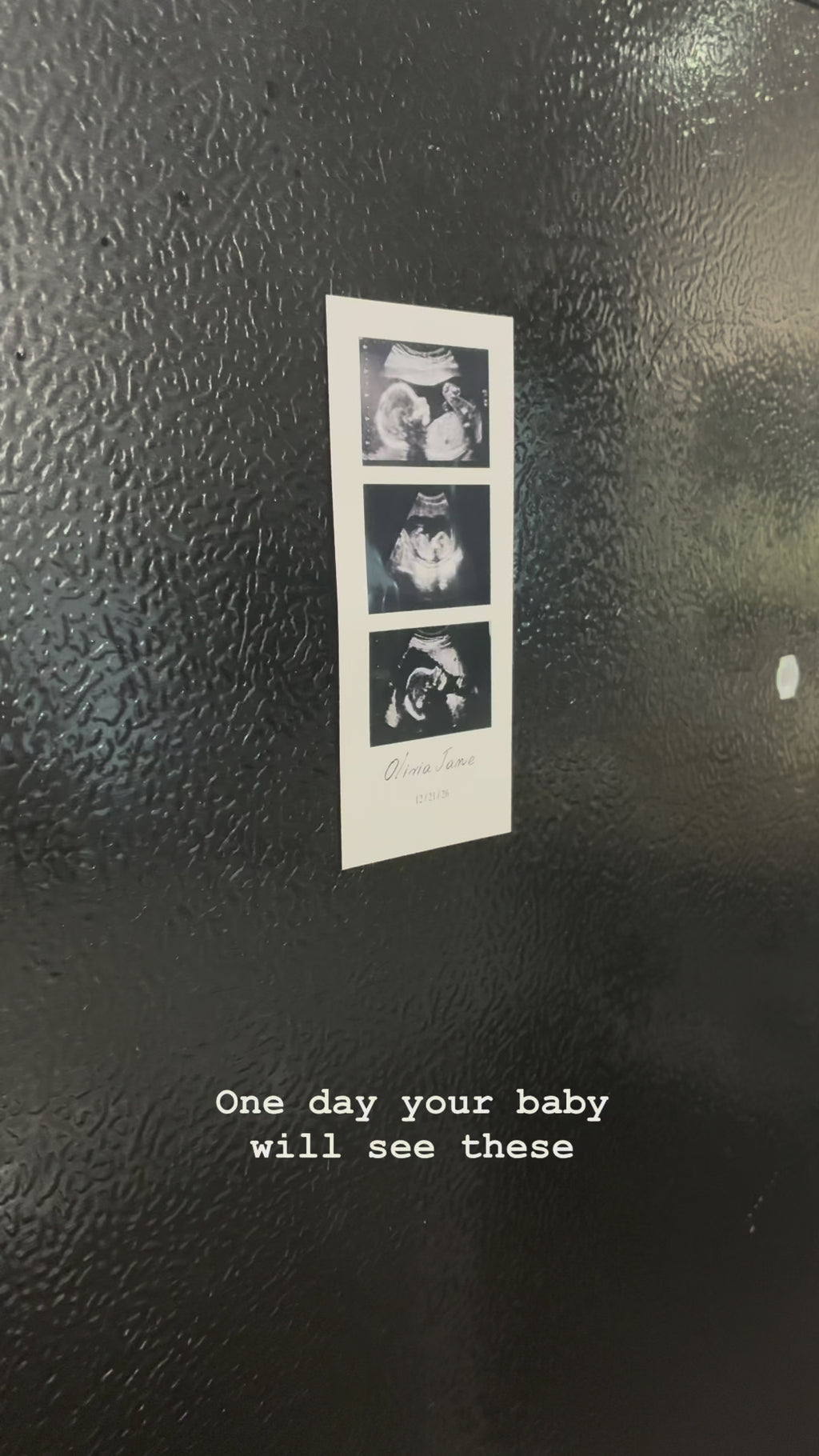 Custom Ultrasound Photo Strip Magnet - Baby Announcement Magnet